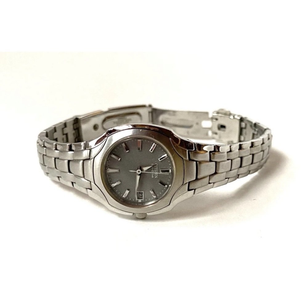 Ladies Citizen EcoDrive EW1250 54A Women's Bracelet Watch Silver Dial Stainless
